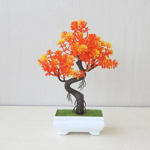 Artificial Plastic Plants Bonsai Small Tree Pot Fake Plant Potted