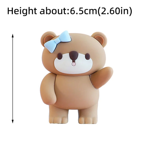 New 3D Bear Cake Topper Baby Shower Bear Decoration Boy Girl Happy 1st