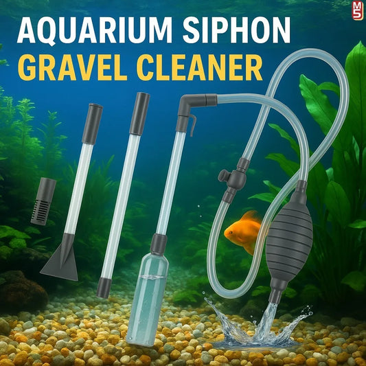 Aquarium Siphon Vacuum Cleaner Tool Set for Large Fish Tank