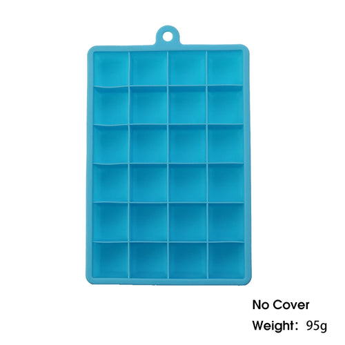 With Lid /No Lid 24-hole Silicone Ice Tray Square Box Auxiliary Food