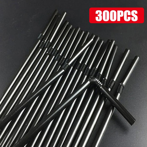 50-1000Pcs Drinking Straws Colorful & Black rietjes Flexible Wedding