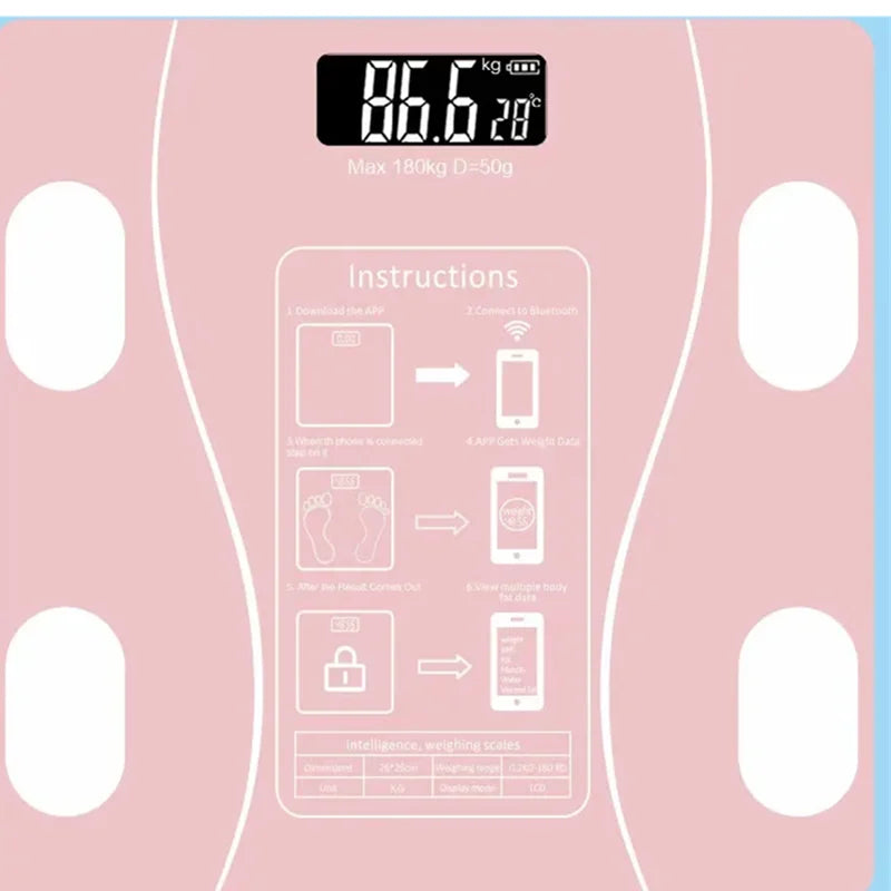 Digital Body Weight Scale Smart Wireless Fat Scale Bathroom Weight