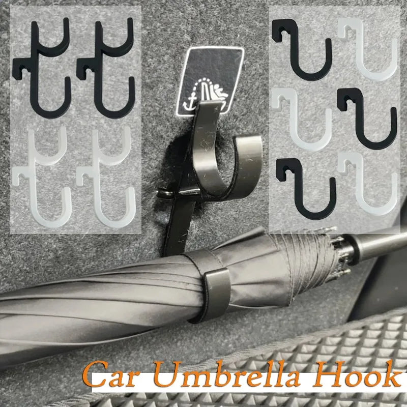 2/4PCs Car Umbrella Holder Car Trunk Hook Umbrella Mount Towel Hooks