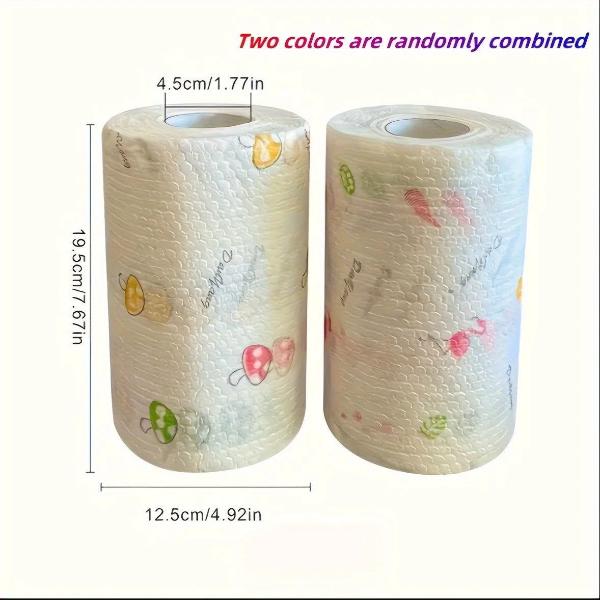 50 100pcs/roll Dishcloth Absorbent Thickened Kitchen Paper Dry Wet Use