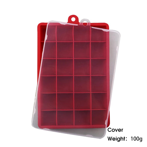 With Lid /No Lid 24-hole Silicone Ice Tray Square Box Auxiliary Food