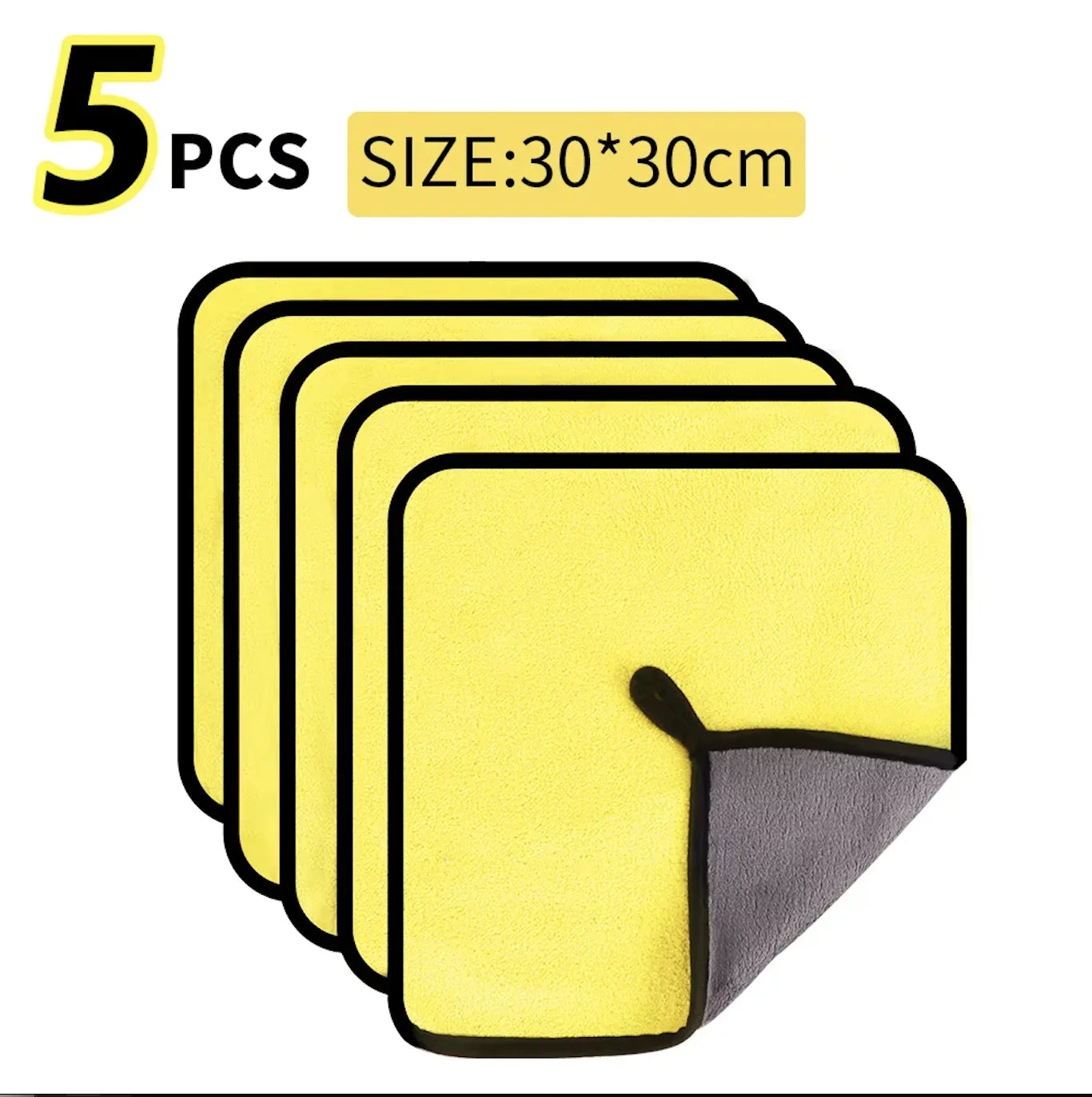 3/5/10Pcs Car Wash Microfiber Towel 30*30CM / 30*60cm Car Cleaning