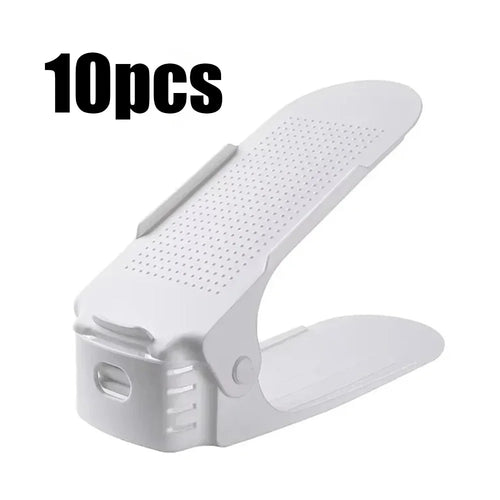 10 Pcs Adjustable Shoe Stacker Shoe Slots Organizer Shoe Slots Space