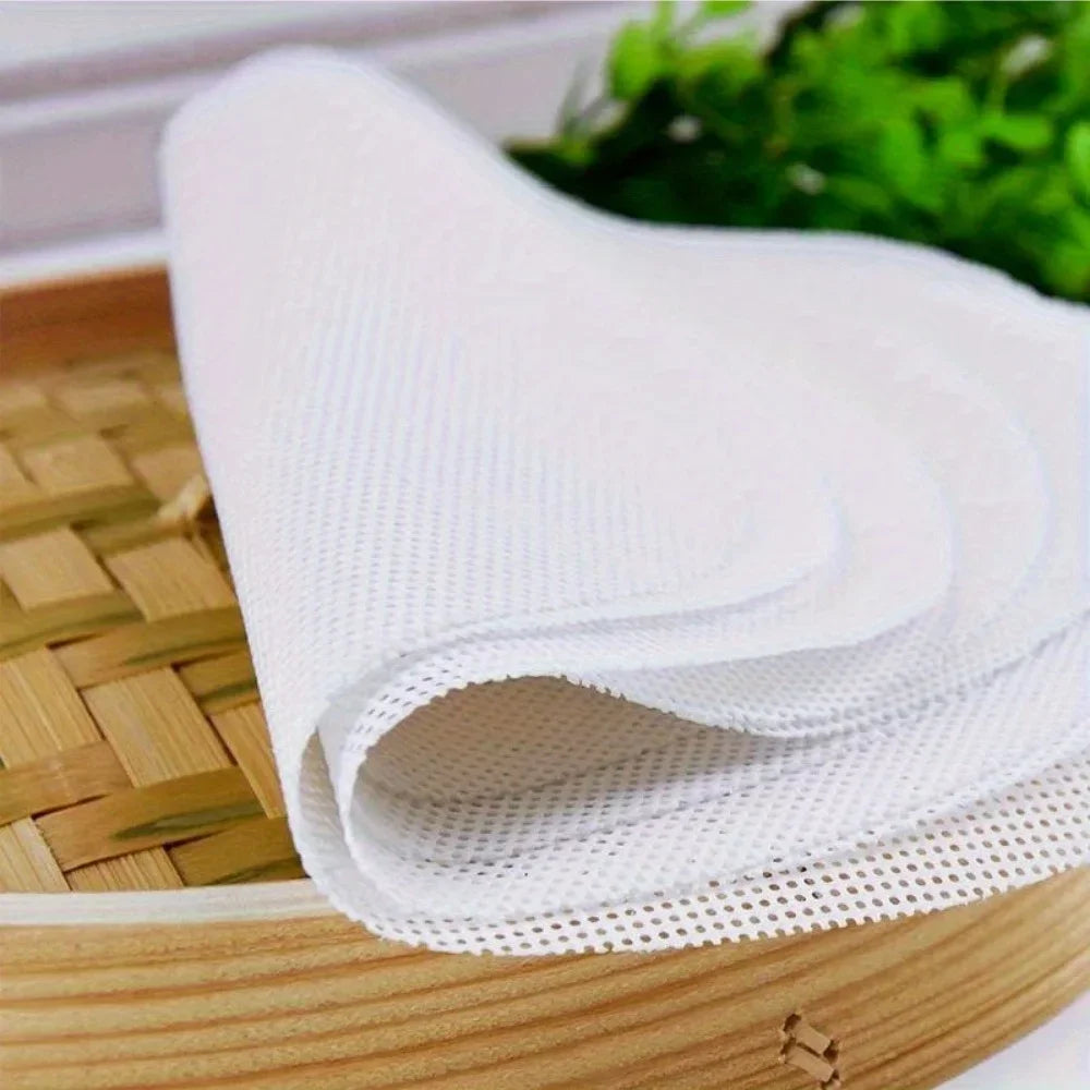 3pcs/set Reusable Silicone Non-Stick Steamer Liners, Round Steaming