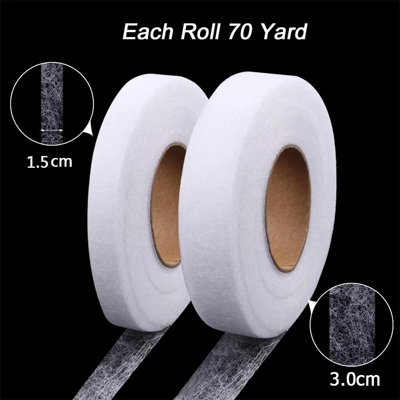 65Yard Fabric Fusing Tape Adhesive Iron on Hem Tape Double-side