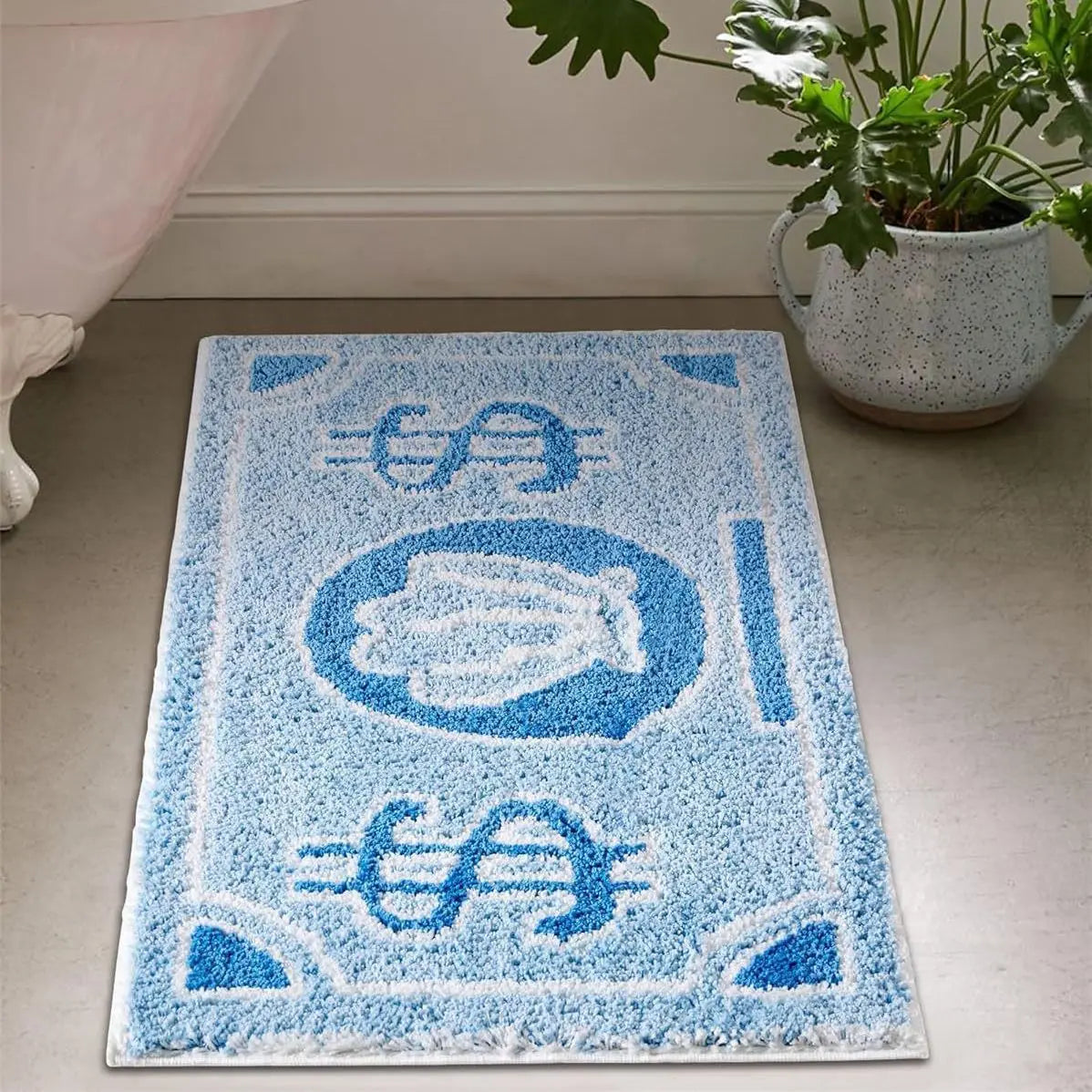 Coin Decorative Carpet Household Bedroom Bedside Blanket Door Mat Door