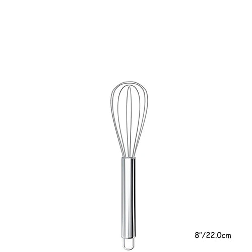 LMETJMA 8" 10" 12" Egg Whisk Stainless Steel Egg Whisk Kitchen Wire
