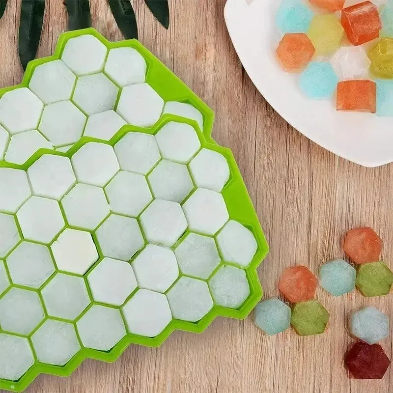 37-Compartment Silicone Meatball Molds with Lids Honeycomb Fish Ball