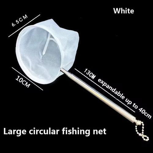 Aquarium Square Fishing Net With Suction Cup Extendable Long Handle