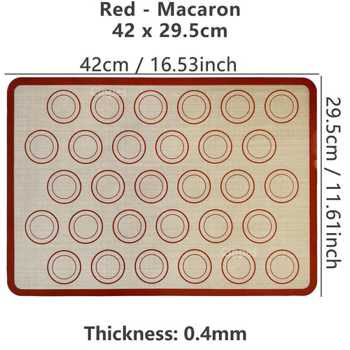 1PC Silicone Baking Mat for Oven, Thin 0.4mm, Reusable Non Stick Heat