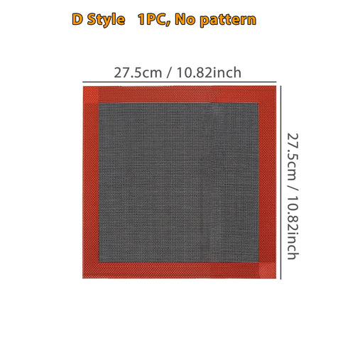 Perforated Silicone Baking Mat, with Puff & Round Patterns, Reusable
