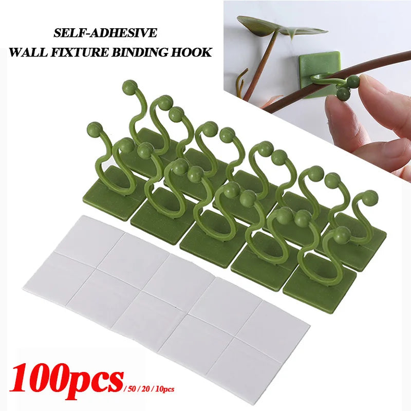 100pcs-Home Garden Plant Climbing Wall Fixture Clips Rattan Vine Fixer