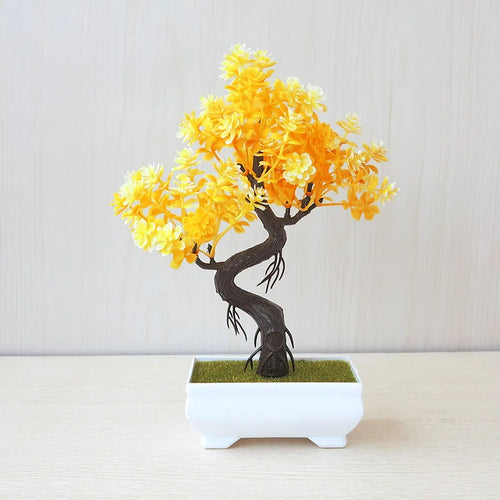Artificial Plastic Plants Bonsai Small Tree Pot Fake Plant Potted