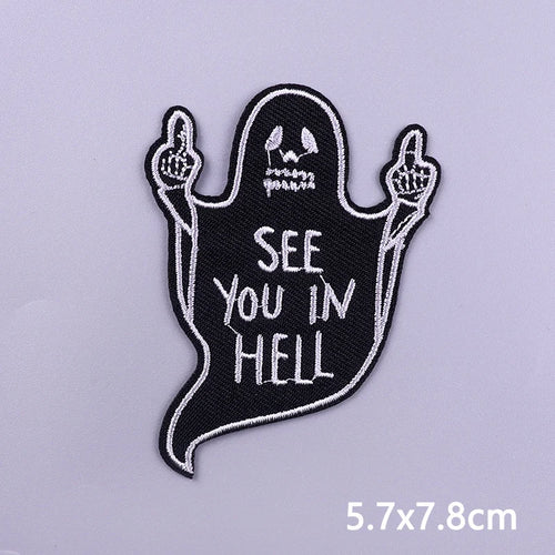 Punk Funny Patch Iron On Patches For Clothing Thermoadhesive Patches