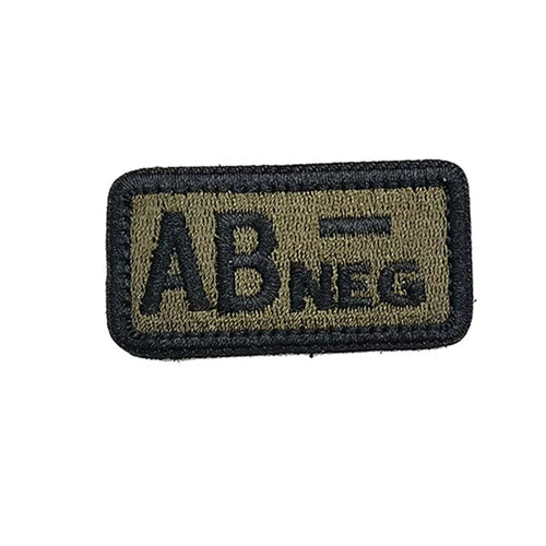 2.5*5CM,A B AB O POS-NEG Blood Type Badges Fabric Applique Embroidery