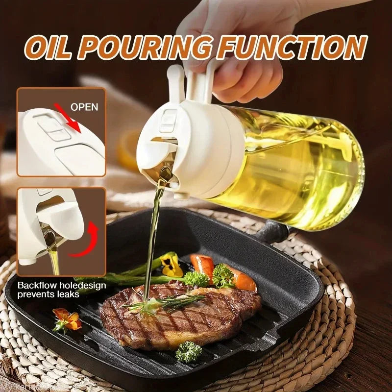 Plastic Spray Oil Sprayer Bottle Spray Oil Dispenser Oil Jar Cruet BBQ