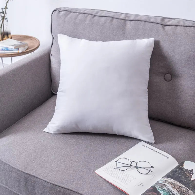 100%cotton standard white bounce back pillow cushion core sofa car