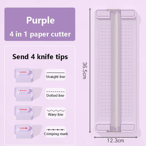 1PC 4 in 1 two-way paper cutter, manual office paper cutter, send 4