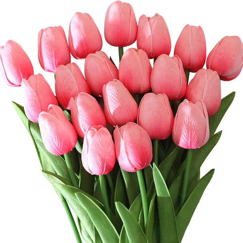 10Pcs Artificial Flower Realistic Touch Tulip Scrapbooking Vase Home