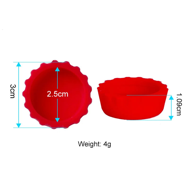 2/12/24Pcs Candy Colors Silicone Beer Bottle Caps Bar Home Brewing