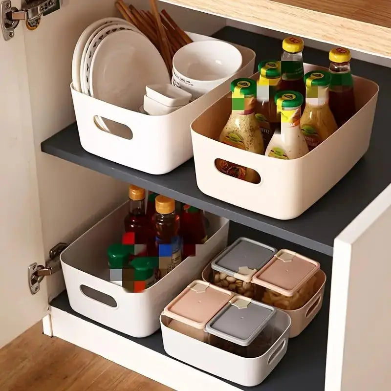 10pcs Large Capacity Storage Box with Cover Household Plastic Toy