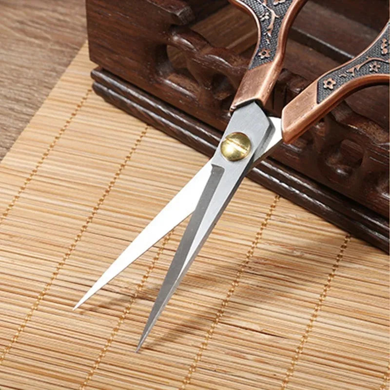 1PC Sewing Scissors Stainless Steel Retro Embroidery Tailor Scissors