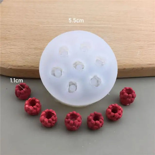 3D Blueberry Raspberry Candle Mold Simulation Fruit Fondant Silicone