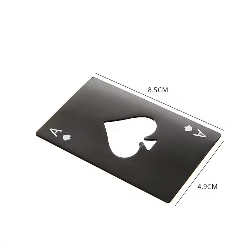 Stainless Steel  Spades A Winemaker Bottle Opener Playing Cards Bottle