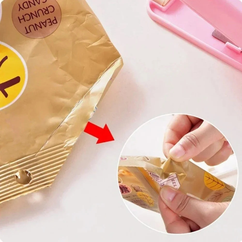 Mini Bag Seal Machine Snack Bag Clip Kitchen Handheld Food Sealer
