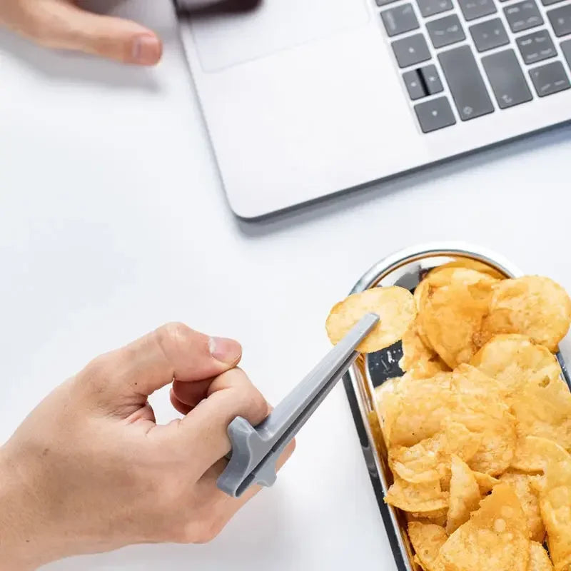 Finger Chopsticks for Gamer Gaming Snack Clips Plastic Chopstick Snack