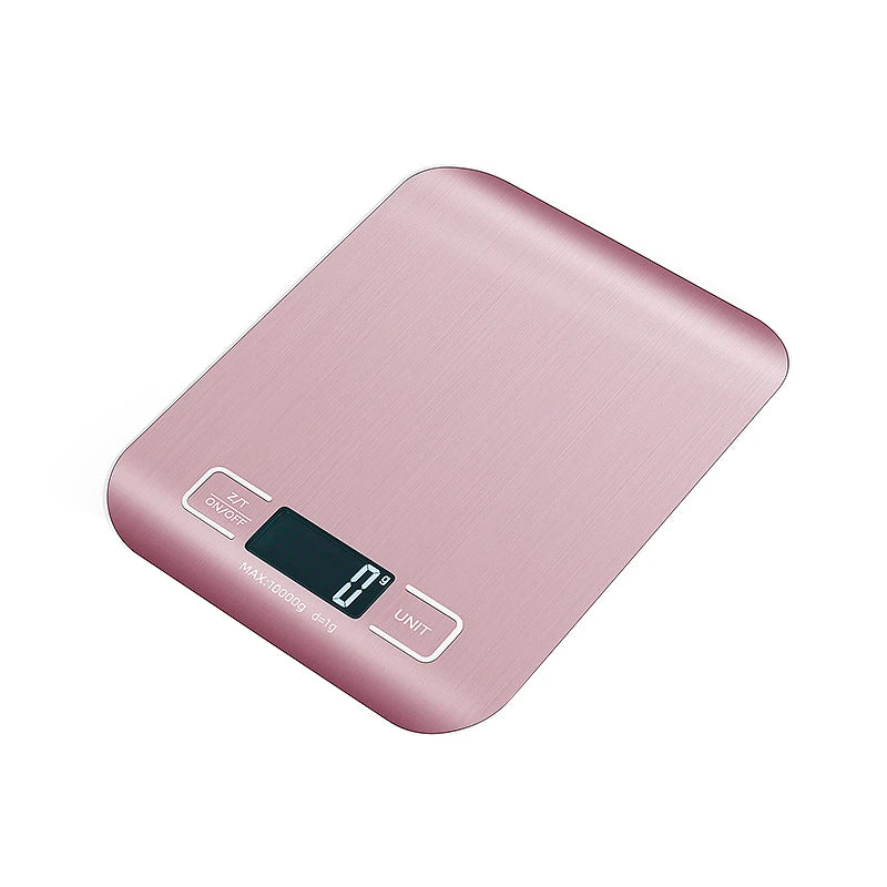 5kg/10kg Rechargeable Kitchen Scale LCD Display Stainless Steel