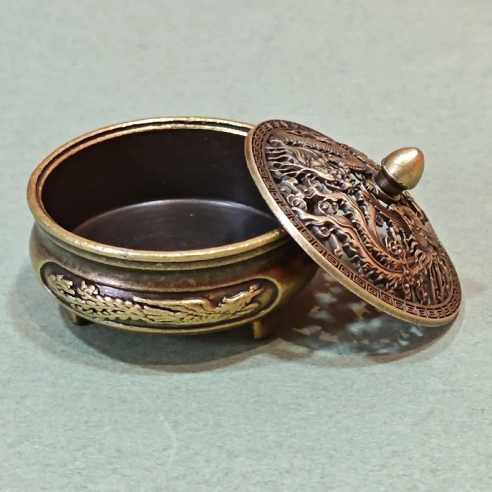 1PC Longfeng Fingertip Stove, Three-Legged Small Incense Burner,