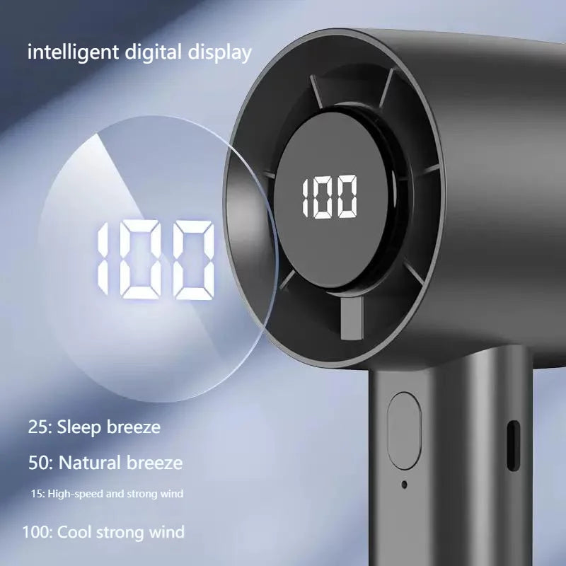 Portable Mini Handheld Fan with LED Display Semiconductor