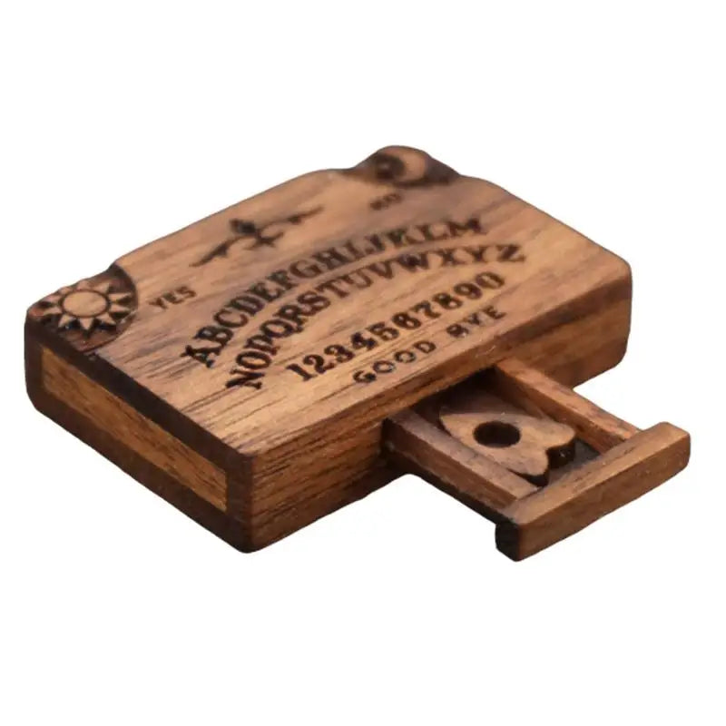 Mini Ouija Board With Drawer Wooden Miniature Spirit Board Miniatures