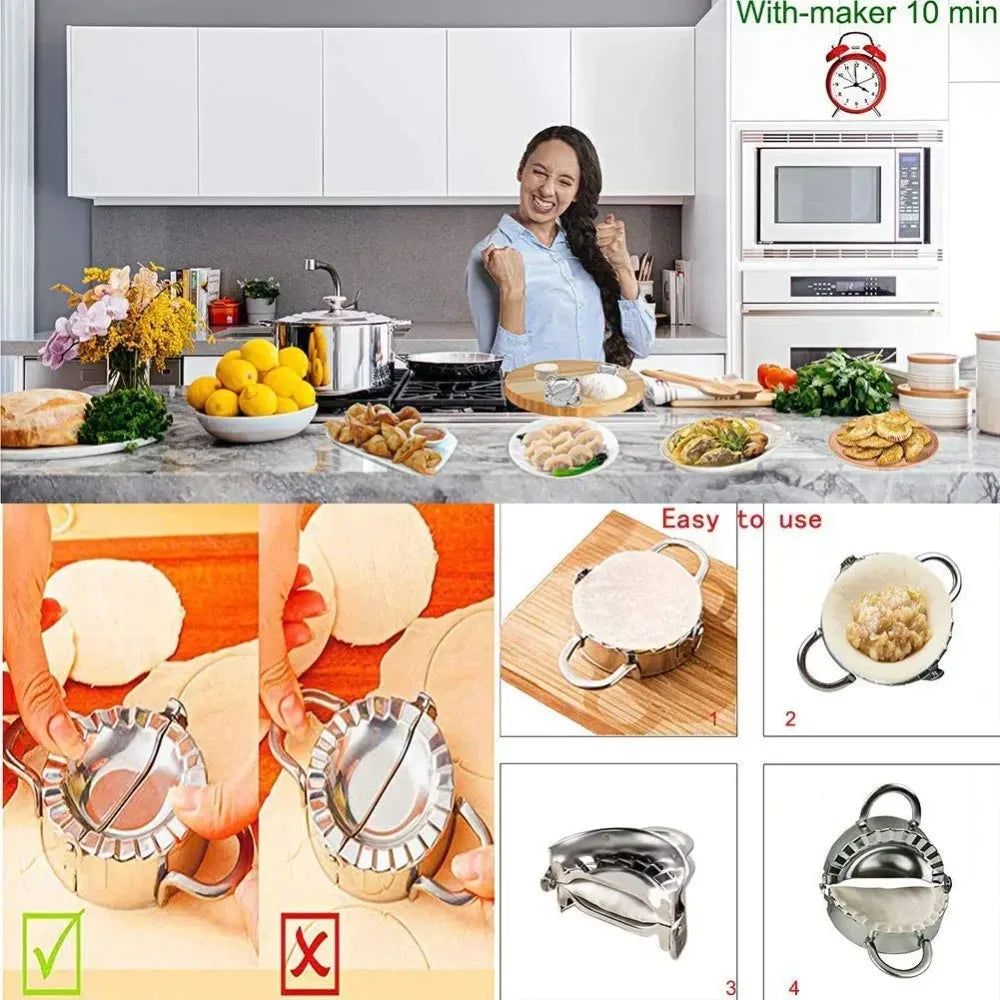 Stainless Steel Dumpling Maker Dumpling Skin Mold Ravioli Maker Press
