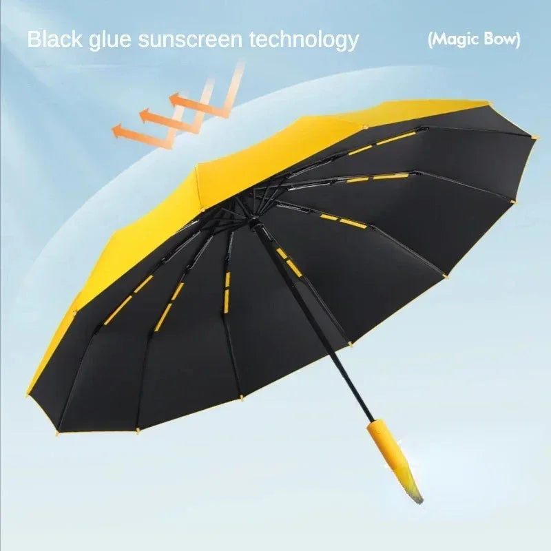 72 Bone Super Strong Windproof Automatic Folding Men Umbrella