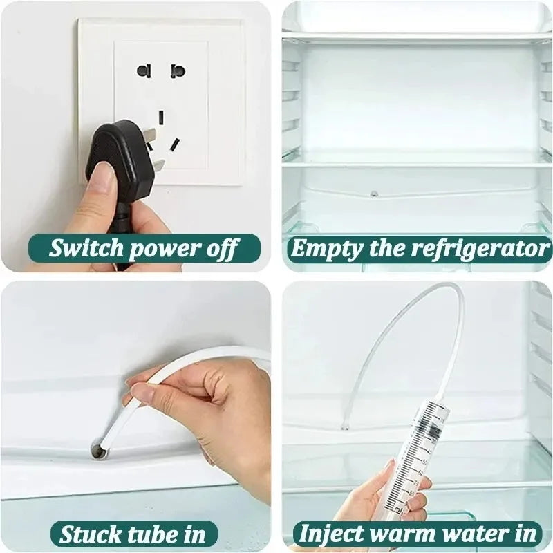 5/6 Pcs Refrigerator Drain Hole Clog Remover Fridge Hole Brush Water
