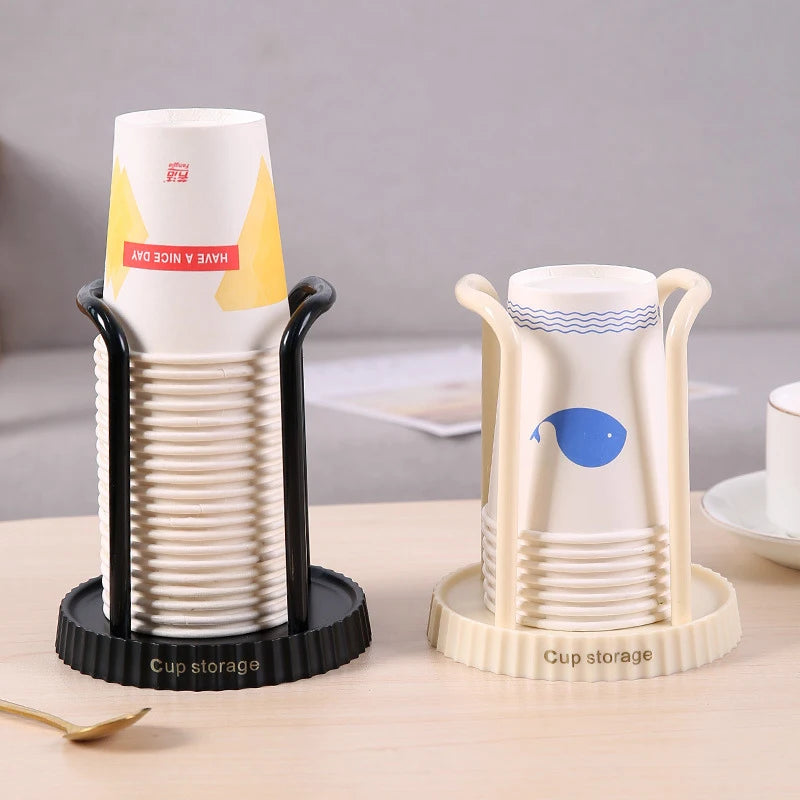 Household Disposable Paper Cup Holder, Desktop Paper Cup Storage Rack,