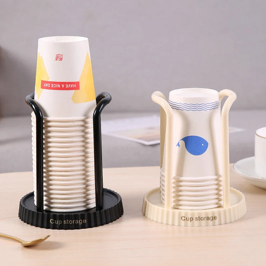 Household Disposable Paper Cup Holder, Desktop Paper Cup Storage Rack,