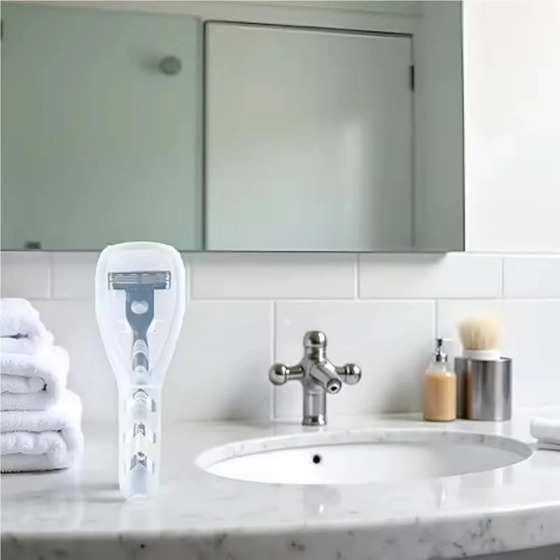 1 PCS Transparent Razor Storage Case Portable Dustproof Lightweight