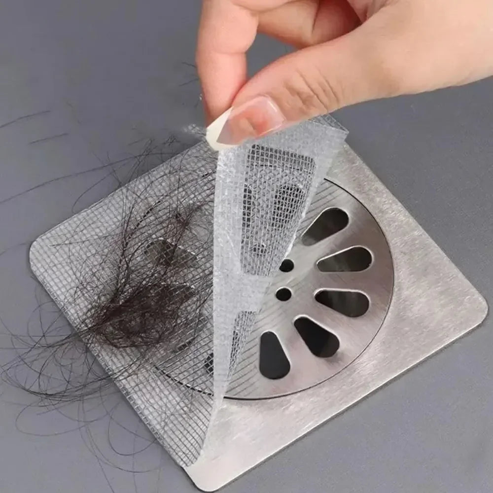 Disposable Shower Drain Hair Catcher Mesh Shower Drain Covers Floor