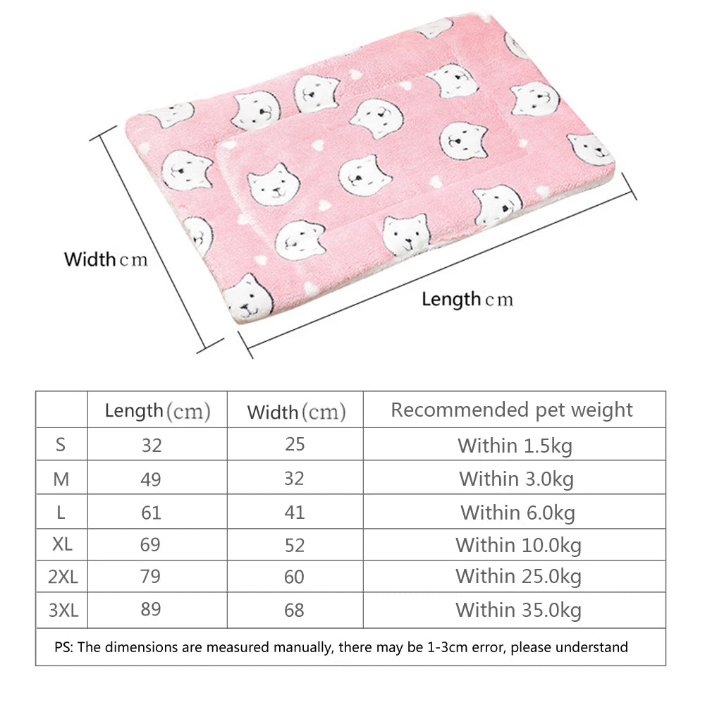 Cute Small Dog Mat Double-sided Use Winter Warm Medium Cat Sofa