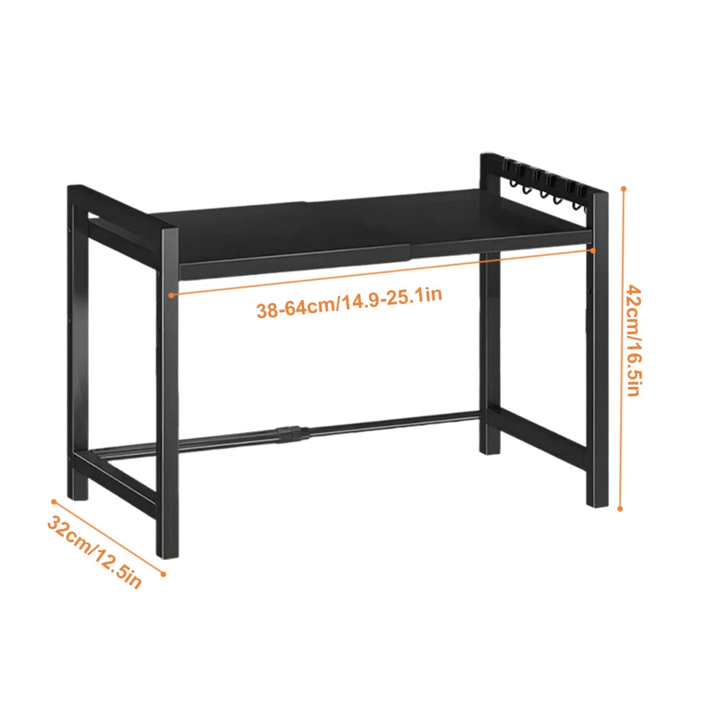 Microwave Oven Rack Adjustable Kitchen Microwave Stand with Cutting