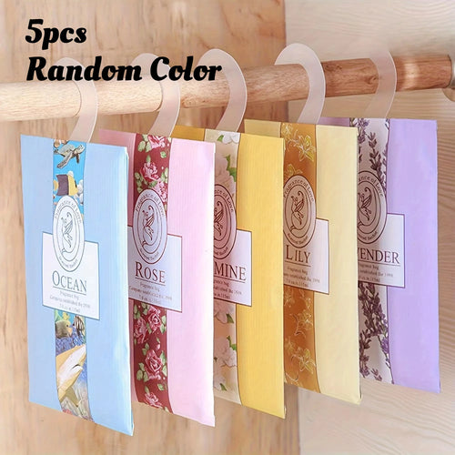 5pcs Natural Jasmine Rose Lavender Hanging Freshener - Long-Lasting