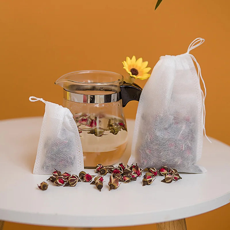 Disposable Teabags Non-woven Fabric Tea Filter Bags for Coffee Spice