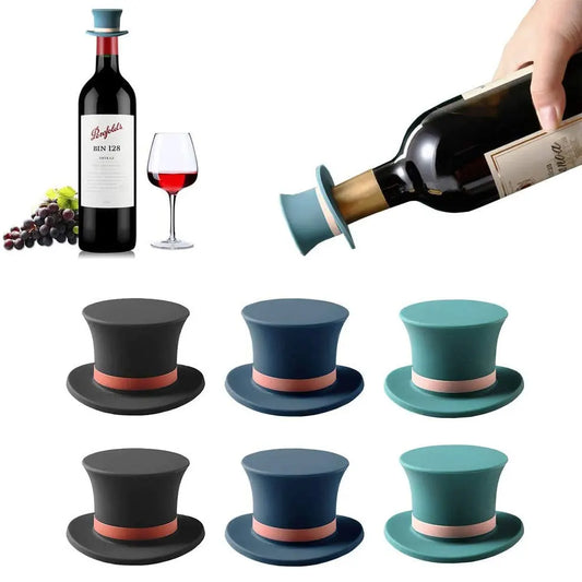 Magic Hat Wine Bottle Stopper Seal Cork Cover Silicone Wine Bottle